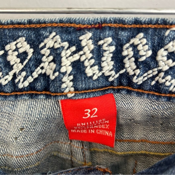 Request Blue Denim Boot Cut Studded Jeans Size 32 (Medium) Y2K - Picture 10 of 11